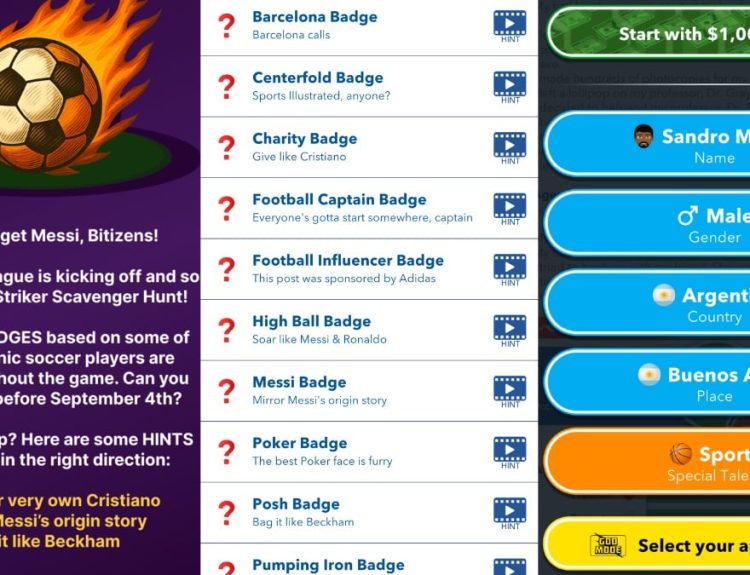 soccer striker scavenger hunt badge challenge