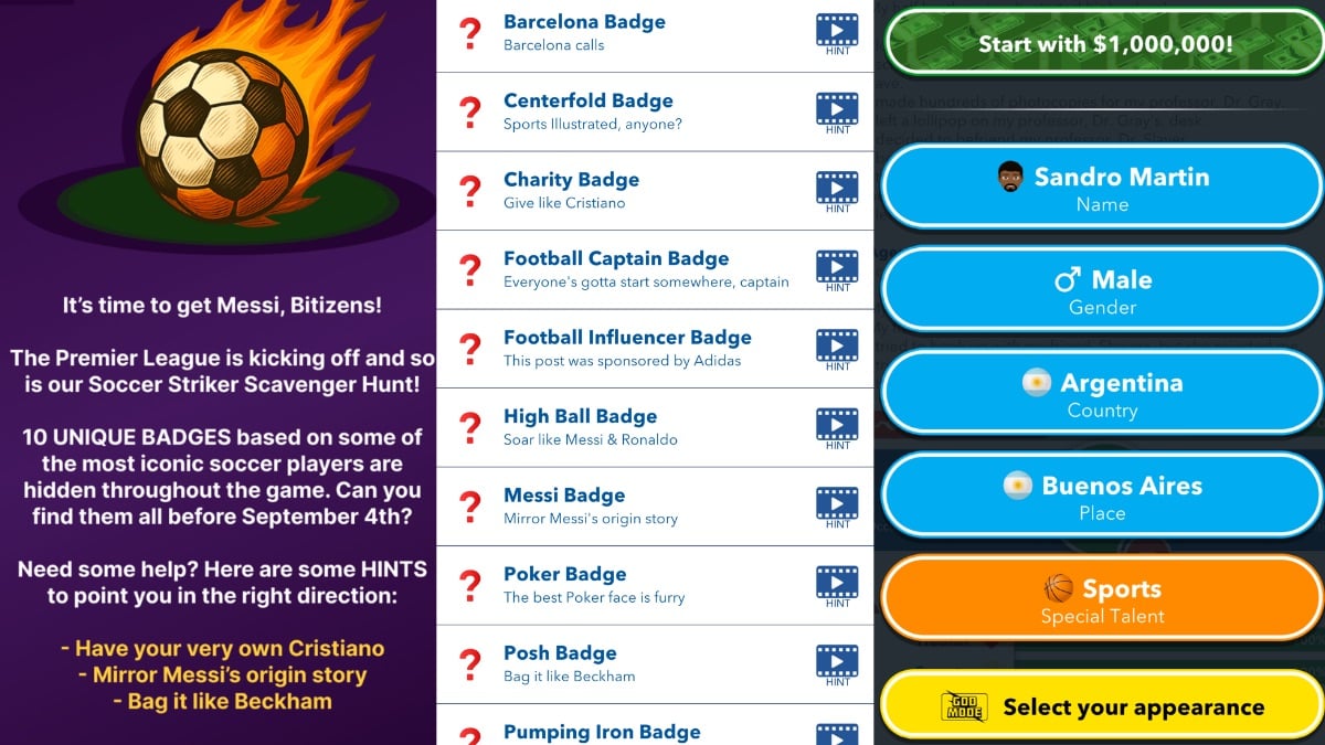 soccer striker scavenger hunt badge challenge