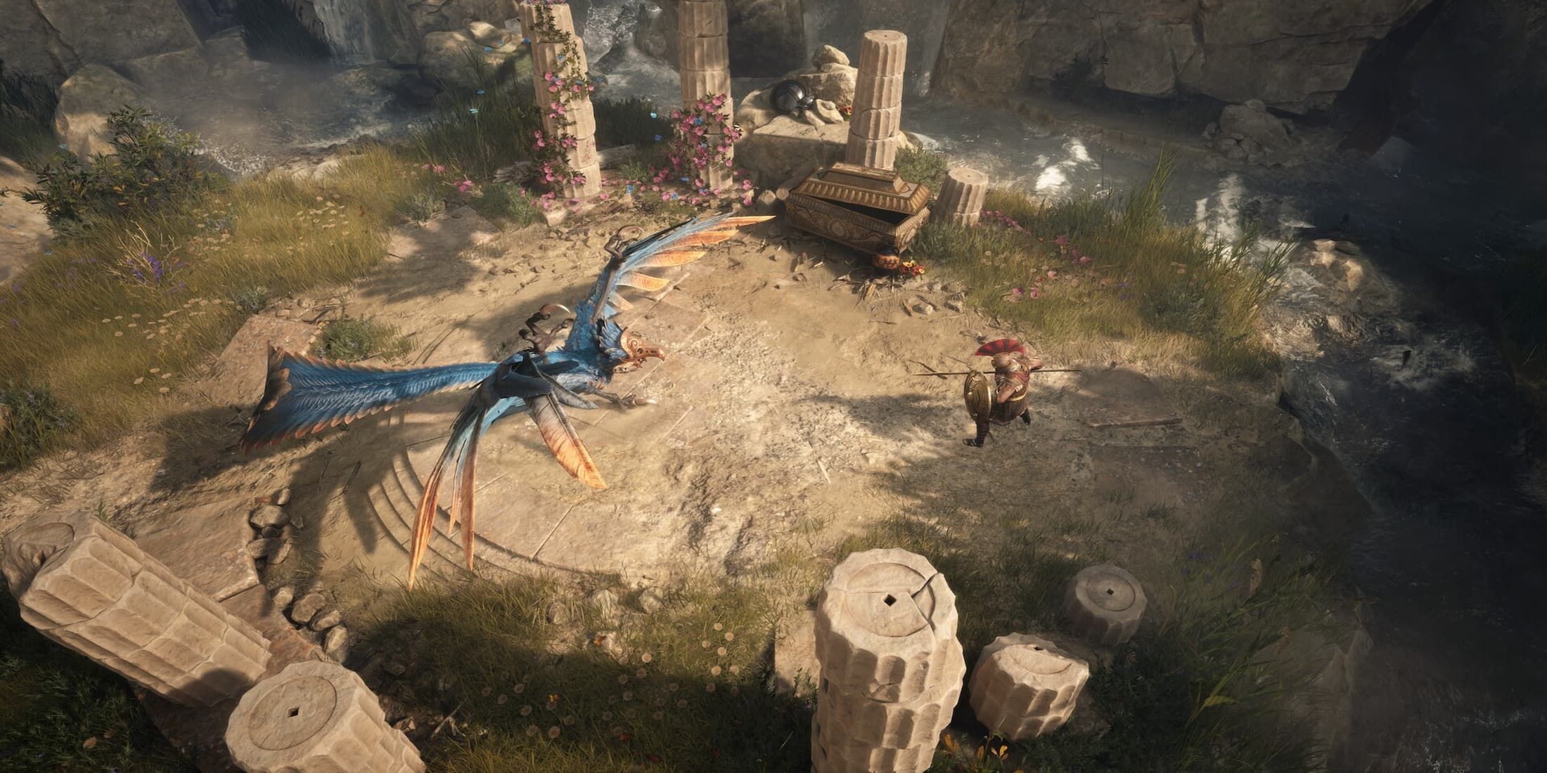 The Player Facing a Beast in Combat