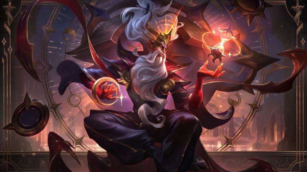 Picture showing the Arcana Zilean skin in League of Legends.