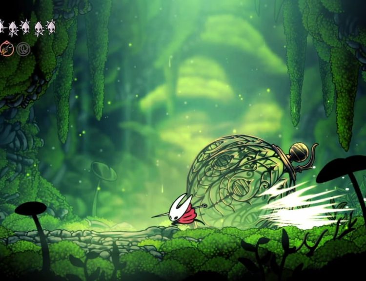 Picture showing Hornet dashing in Hollow Knight Silksong.