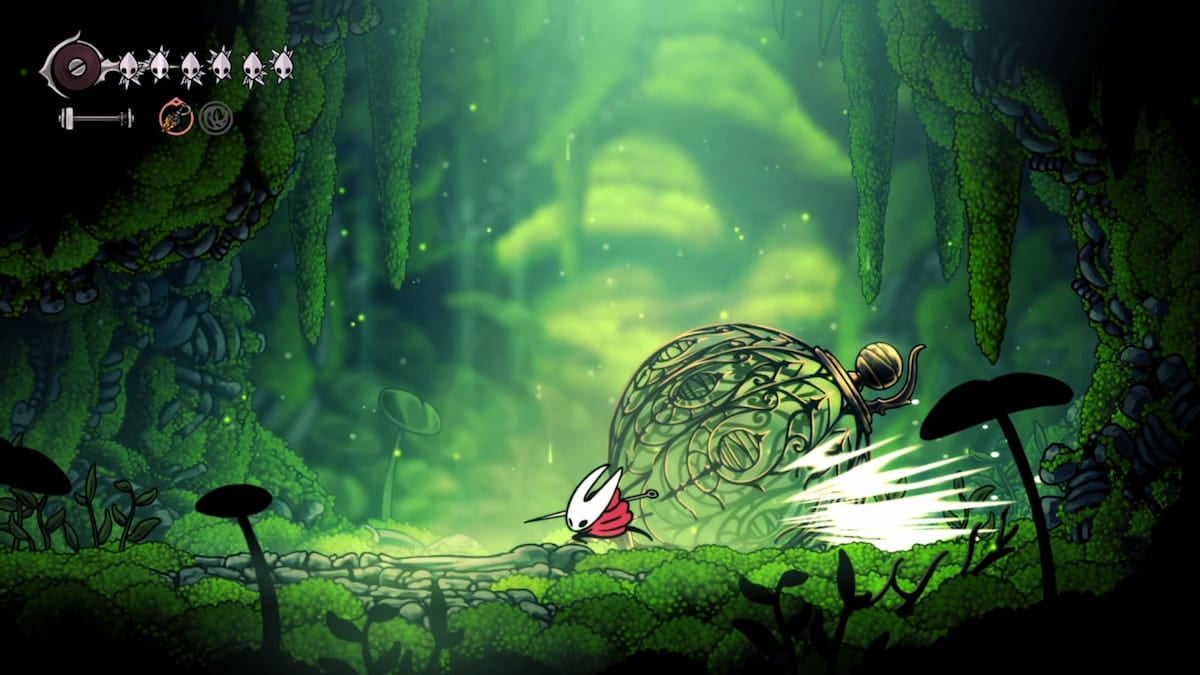 Picture showing Hornet dashing in Hollow Knight Silksong.