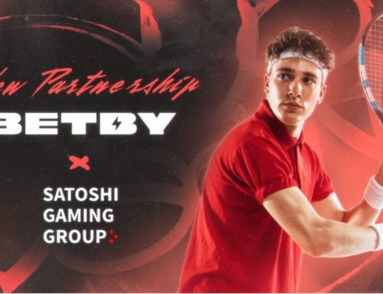 Tennis player featured in key image for BETBY and Satoshi Gaming Group partnership