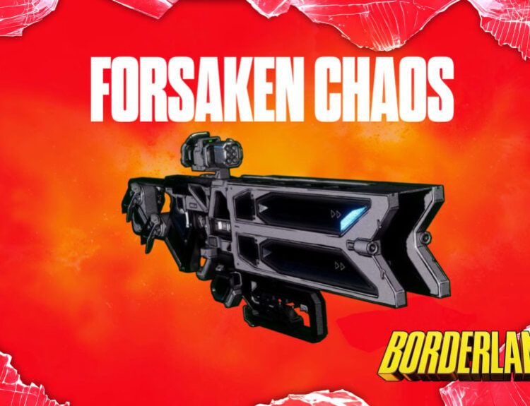 Cover art for the Forsaken Chaos legendary weapon in Borderlands 4.