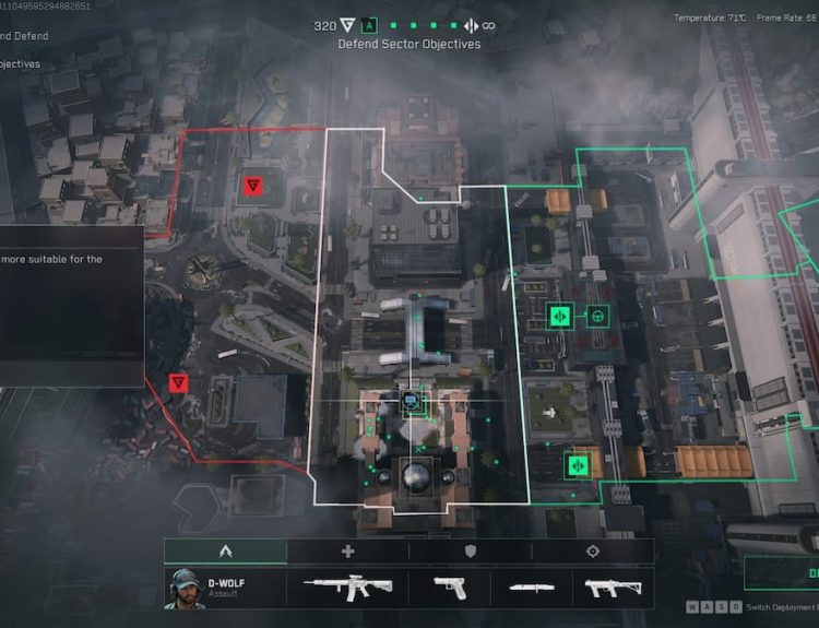 Warfare map in Delta Force