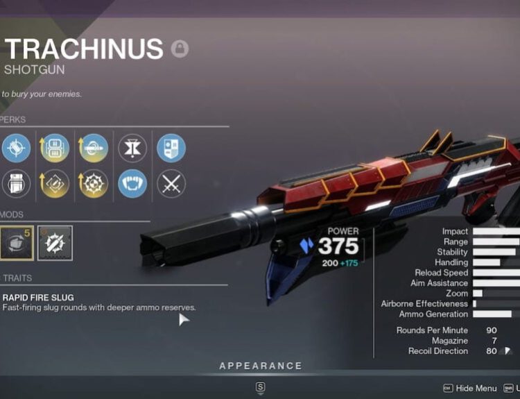 Trachinus roll in Destiny 2