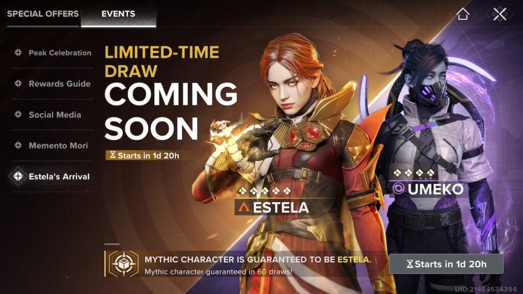 Estela and Umeko announcement in Destiny Rising