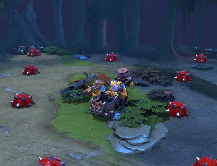 screenshot of Techies in Dota 2.