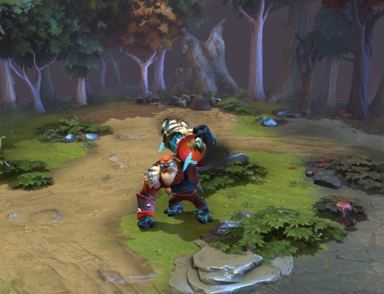 Screenshot of the Earthshaker arcana in Dota 2.