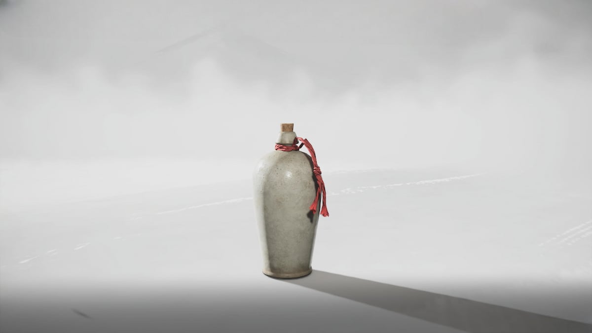 Picture showing sake jar in Ghost of Yotei.
