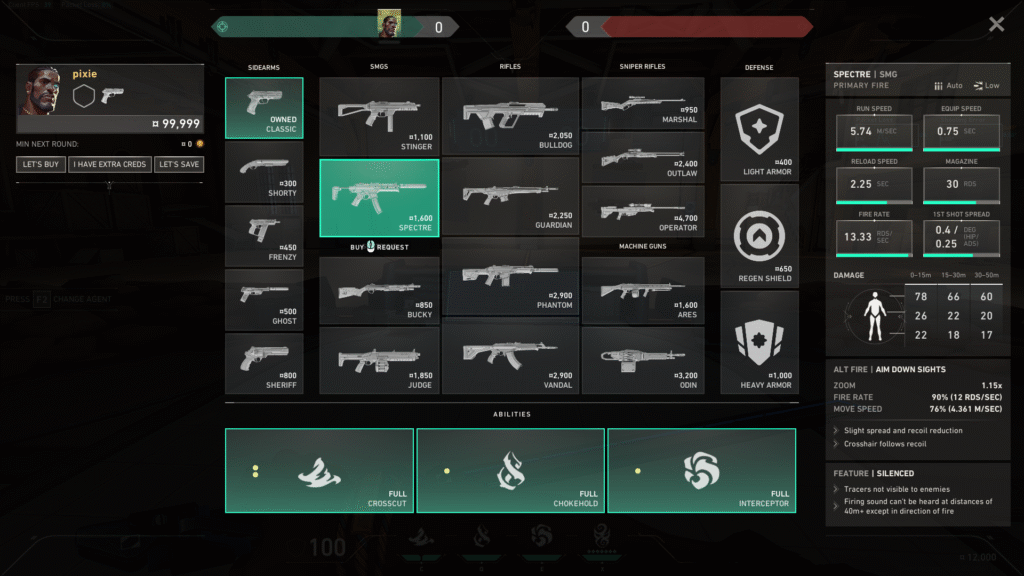 VALORANT Buy Phase arsenal