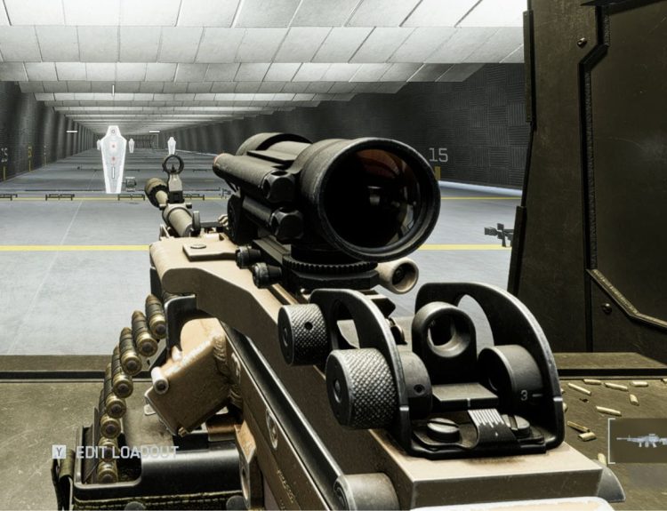 Using the L110 on the Firing Range in Battlefield 6.