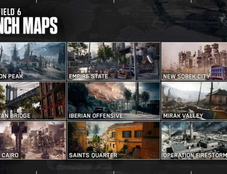 Battlefield 6 maps available at launch.