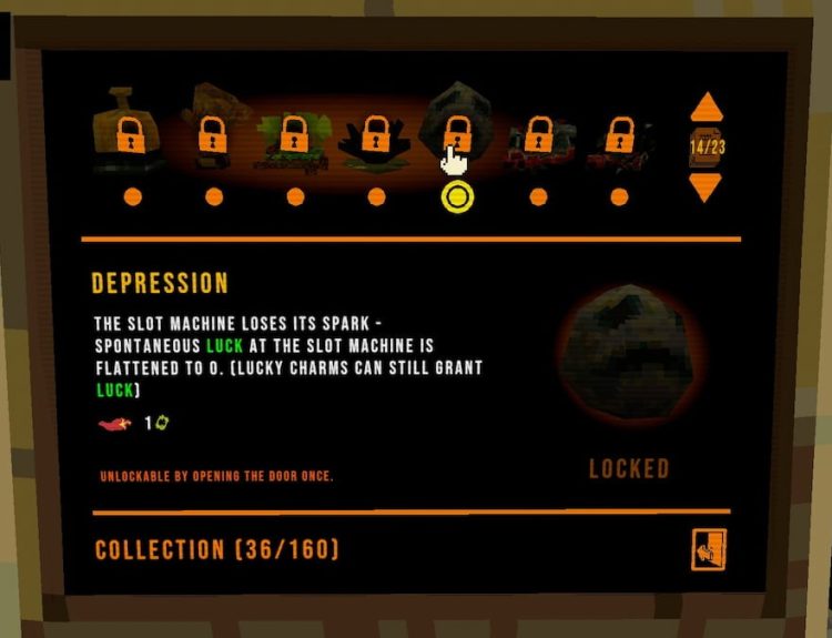 Depression charm in CloverPit