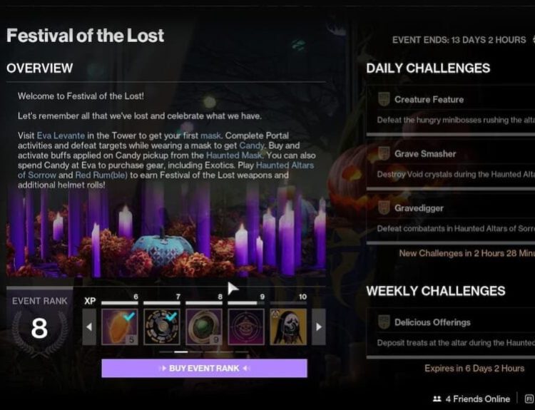 Festival of the Lost event home in Destiny 2