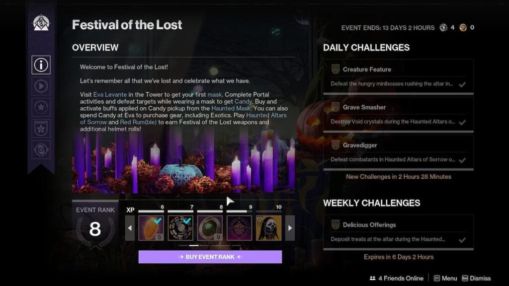 Festival of the Lost event home in Destiny 2