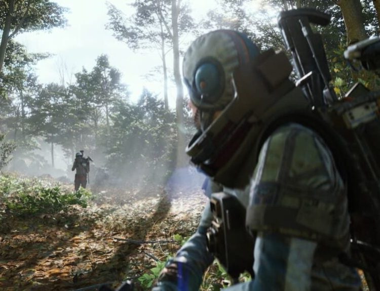 Player in battle in ARC Raiders