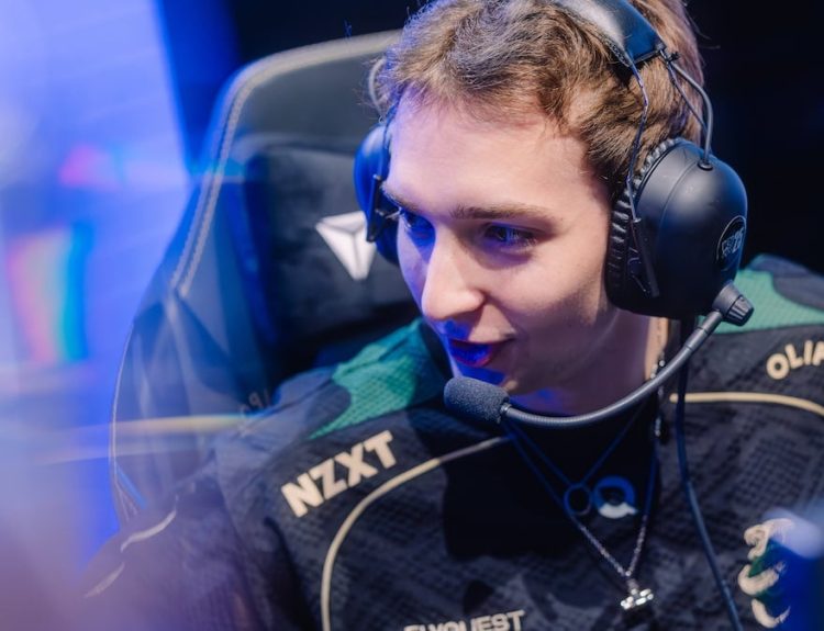 Busio of FlyQuest competes at League of Legends Worlds 2025 Swiss Stage on October 15, 2025 in Beijing, China.