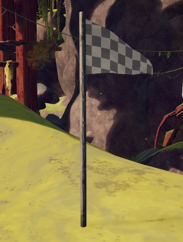 a placed Checkpoint Flag in PEAK