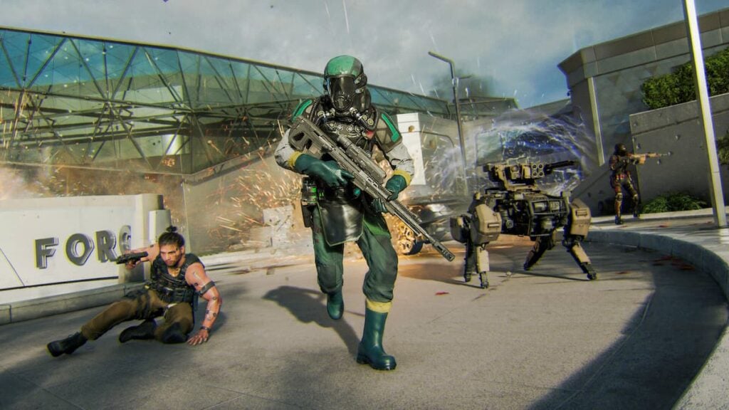 Black Ops 7 operators in a multiplayer match