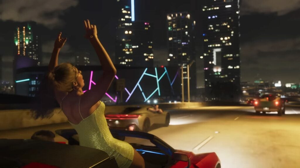GTA VI character in a car