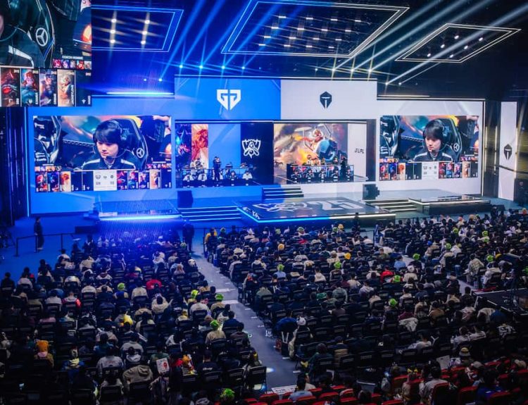 A view of atmosphere at League of Legends Worlds 2025 Swiss Stage on October 23, 2025 in Beijing, China.