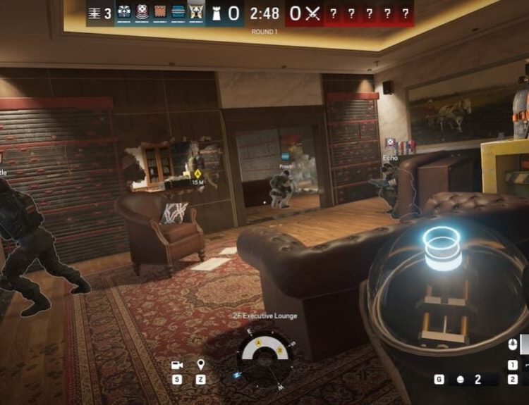 A screenshot of R6's competitive gameplay