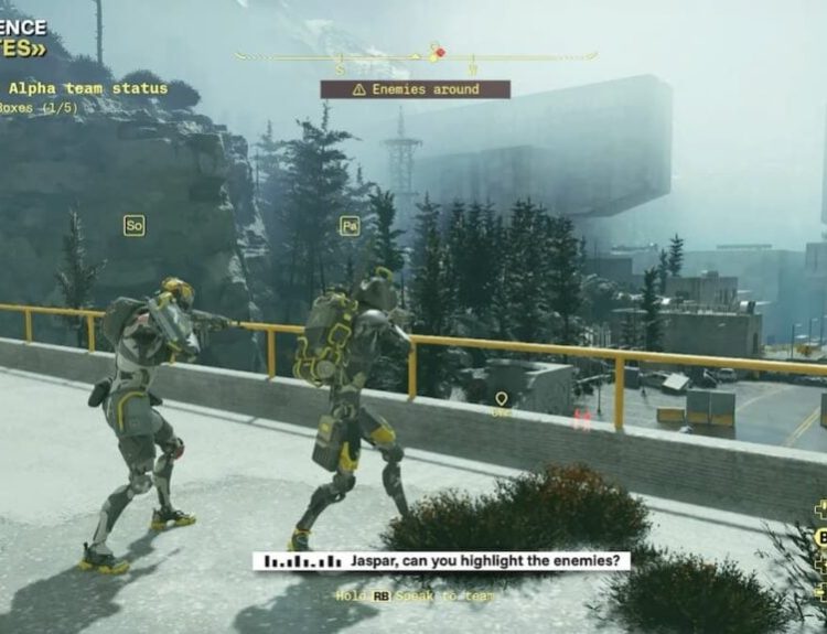 Teammates Ubisoft snap of Sofia and Pablo in a mission with Jasper helping