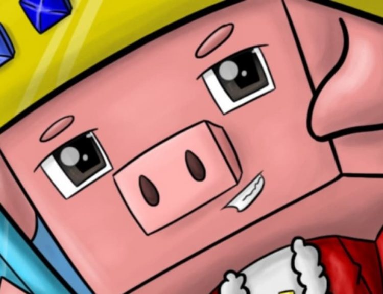Technoblade's iconic "pig with crown" YouTube featured image