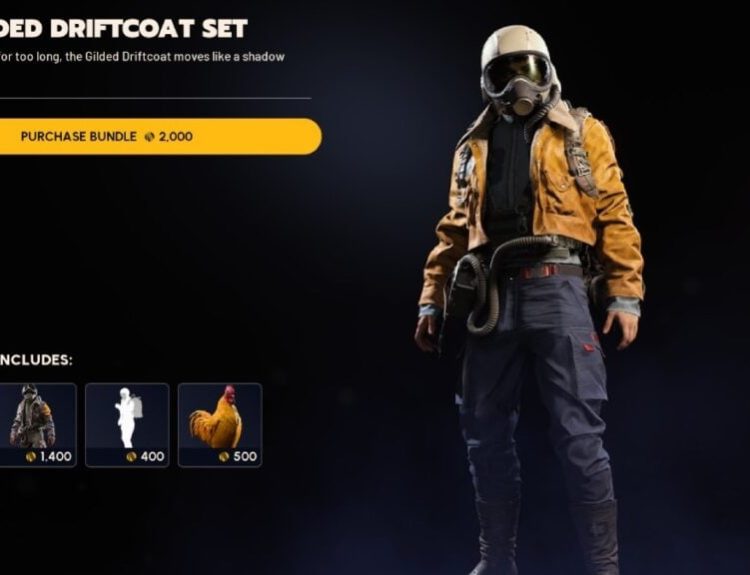 Golded Driftcoat set in ARC Raiders