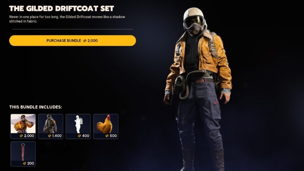 Golded Driftcoat set in ARC Raiders