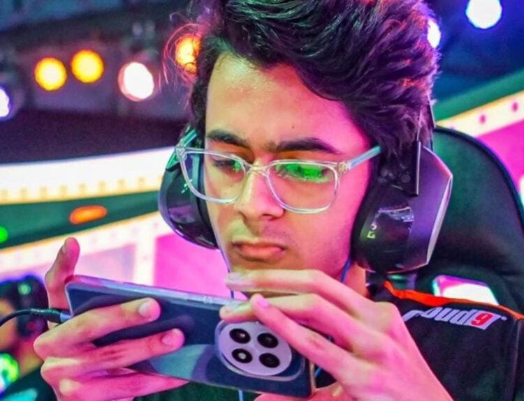 Battlegrounds Mobile India professional esports player participating in a tournament