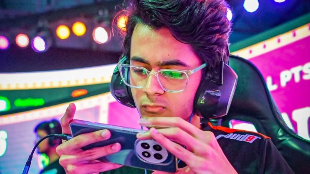 Battlegrounds Mobile India professional esports player participating in a tournament