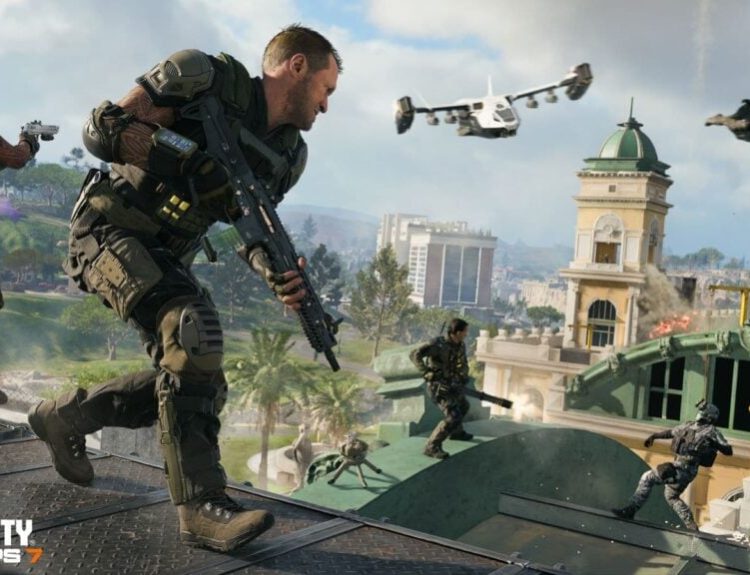 Operators on Avalon during a match in Endgame mode, part of the Black Ops 7 Co-Op Campaign which is called Worlds Collide in some platforms