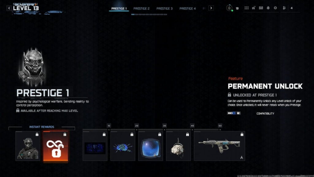 Prestige 1 rewards in BO7