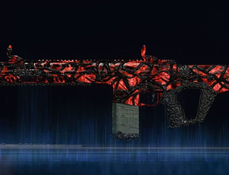M15 Mod 0 assault rifle with Infestation camo in Black Ops 7 Zombies