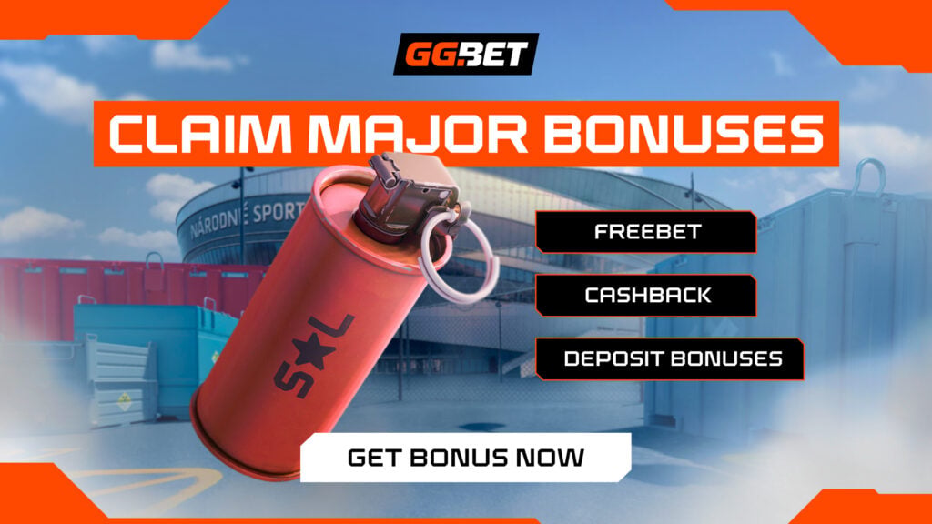 GG.BET's bonuses graphic for StarLadder Budapest Major 2025