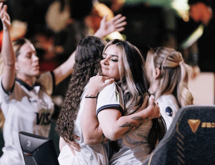 Team Liquid Brazil react onstage at the 2025 VALORANT Game Changers Championship, held at LoL Park Arena in Seoul, South Korea, on November 29, 2025.