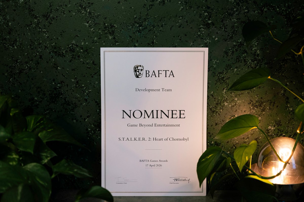GSC Game World Receives BAFTA Commemorative Award for S.T.A.L.K.E.R. 2 Nomination